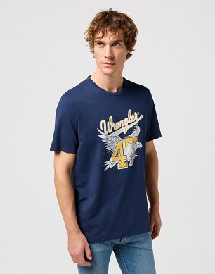 Koszulka Męska Wrangler Americana Tee Navy W112350457