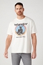 T-shirt Męski Wrangler Americana Tee Off White W7CBEE737