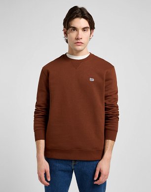 Bluza Męska Lee Patch Crew Sws Luxe Brown 112371910