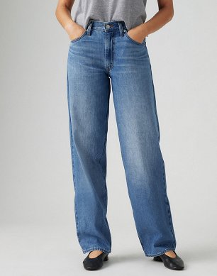 Spodnie Damskie Levi`s® Baggy Dad Linen+ Denim Jeans Heavy Check A3494-0057