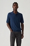 T-shirt Męski Levi`s® Sweater Cotton Linen Knit Polo Dress Blues Cotton Linen A7294-0012