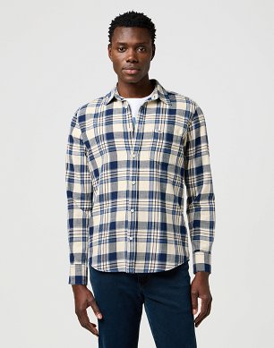 Koszula Męska Wrangler 1 Pkt Indigo Shirt Light Indigo 112371652