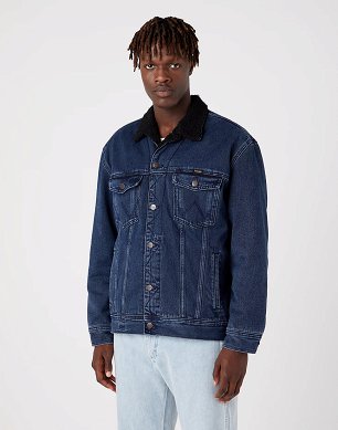 Kurtka Jeansowa Męska Wrangler Antifit Sherpa Moon Shine W441YNY13