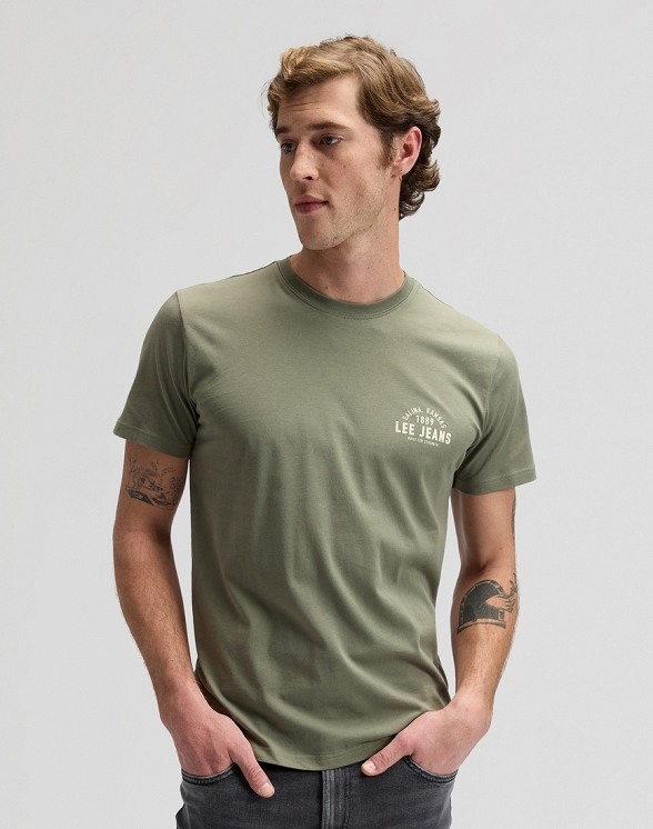 Koszulka Męska Lee Small Logo Tee Mercantile Green 112376520