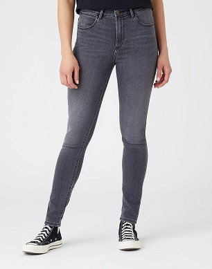 Spodnie Damskie Wrangler High Rise Skinny Soft Smoke W27HZJ29U