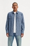 Koszula Męska Levi`s® Barstow Standard Fit Western Shirt Grant Mid Blue Chambray 85744-0067