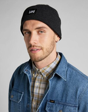 Czapka Męska Lee Beanie Black LP514701