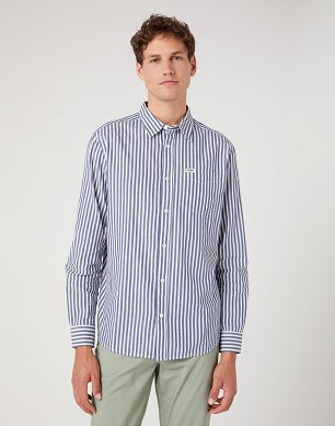 Koszula Męska Wrangler 1 Pocket Shirt Blue W5A24MX05