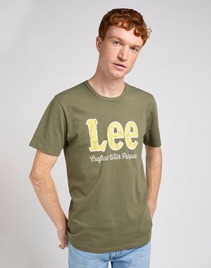 Koszulka Męska Lee Big Logo Tee Fort Green L112349503