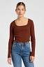 Koszulka Damska Lee Ls Square Neck Luxe Brown 112370953