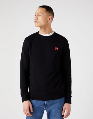 Bluza Męska Wrangler Sign Off Crew Black W661HA100