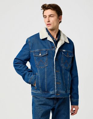 Kurtka Męska Wrangler Sherpa Classic Jacket Mid Stone 112371440