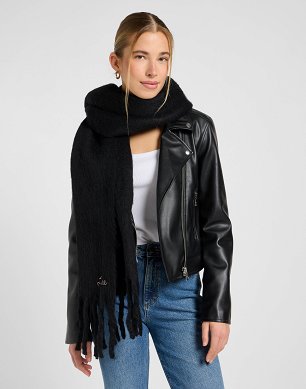 Szalik Damski Lee Tassel Scarf Black 112372703