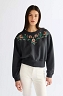 Bluza Damska Wrangler Embroidered Sweat Faded Black 112378109