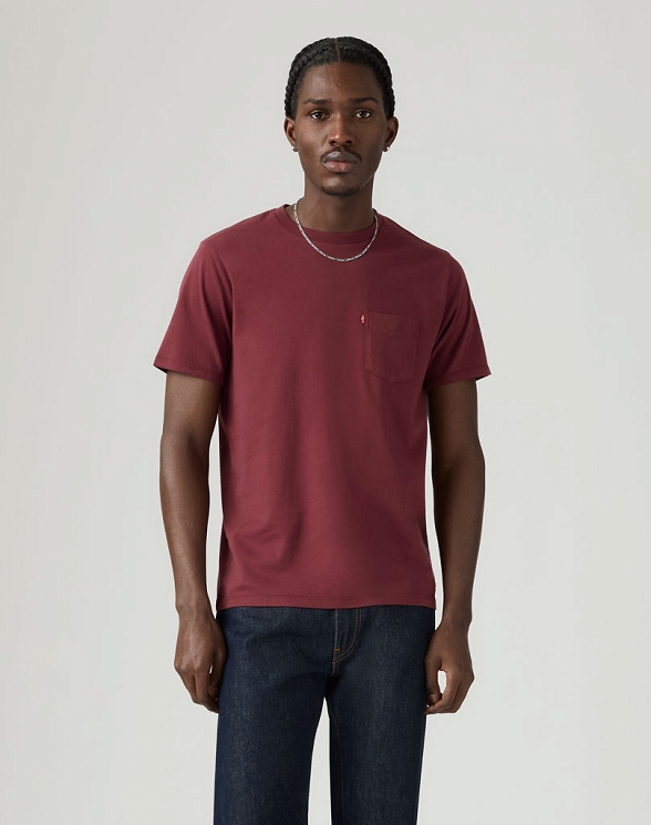 T-shirt Męski Levi`s® Ss Classic Pocket Tee Tawny Port Jersey 19342-0440