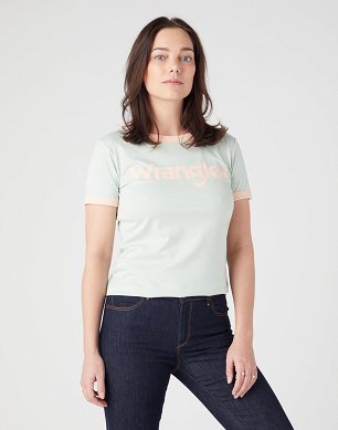 T-shirt Damski Wrangler Ringer Tee Surf Spray W7XAD3X6U