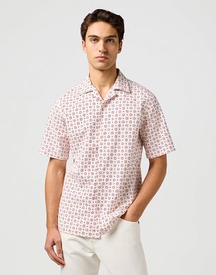 Koszula Męska Wrangler Ss Resort Shirt White Geo 112362762