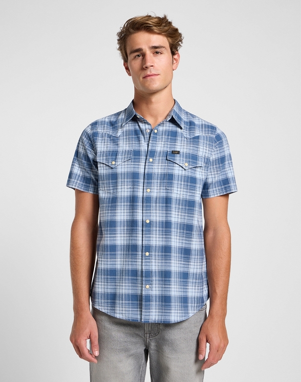 Koszula Męska Lee Ss Western Shirt Orion Ombre 112364225