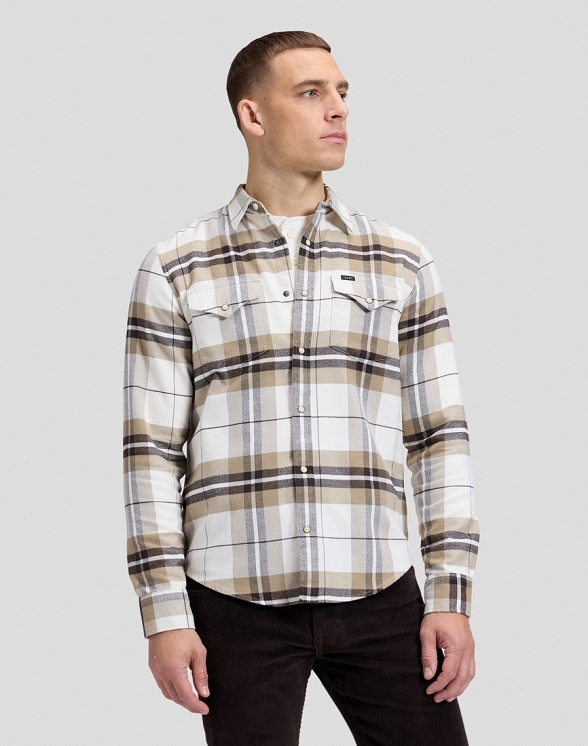 Koszula Męska Lee Clean Western Shirt Chocolate Plaid 112387729