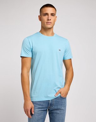 Koszulka Męska Lee Ss Patch Logo Tee Preppy Blue 112349083