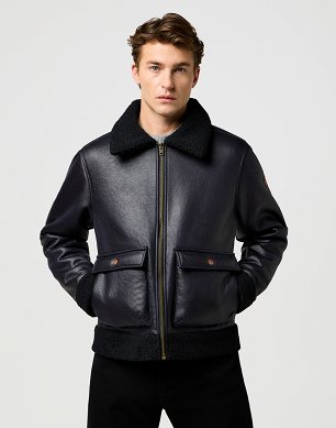 Kurtka Męska Wrangler Shearling Jacket Black 112371854