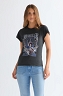 Koszulka Damska Wrangler Shrunken Band Tee Faded Black 112378309