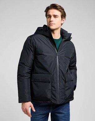 Kurtka Męska Lee Hooded Short Puffer Black 112370433