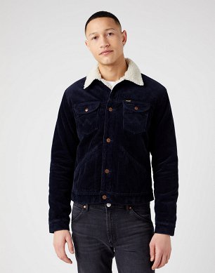 Kurtka Męska Wrangler 124Mj Sherpa Navy W4MS88114