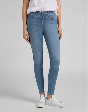 Spodnie Damskie Lee Scarlett High Zip Light Lou L31BQDXJ