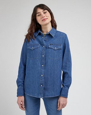 Koszula Damska Lee Western Shirt Mid Blues LQ43PGB10