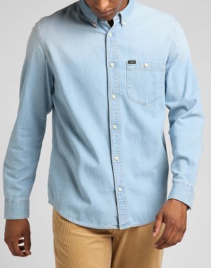 Koszula Męska Lee Riveted Shirt Space Blue L66ICU50