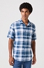 Koszula Męska Wrangler Ss 1 Pkt Shirt Blue 112350498