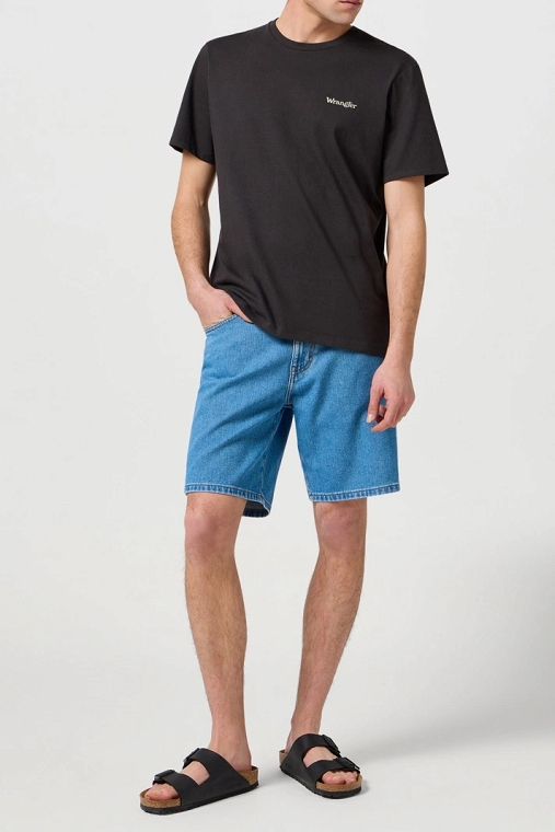 Koszulka Męska Wrangler Small Logo Tee Faded Black 112362370