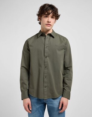 Koszula Męska Lee Patch Shirt Olive Gray 112370548