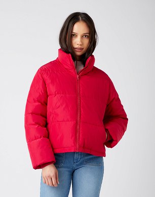 Kurtka Damska Wrangler Short Puffer Cerise W4Q3YJR09