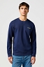 Bluza Męska Wrangler Small Logo Crew Navy 112362891