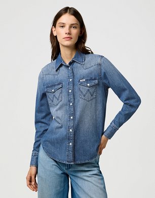 Koszula Damska Wrangler Heritage Shirt Light Hand 112373227