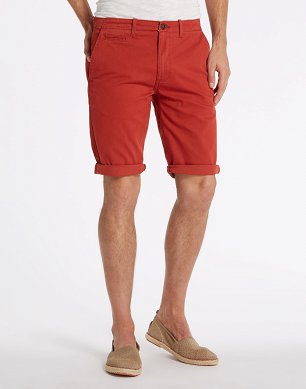 Szorty męskie Wrangler Chino SHORTS Red OCHRE W14MP873J