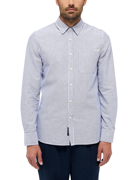 Koszula Męska Mustang Style Edinburg Dark Blue Stripe 1015907-12671