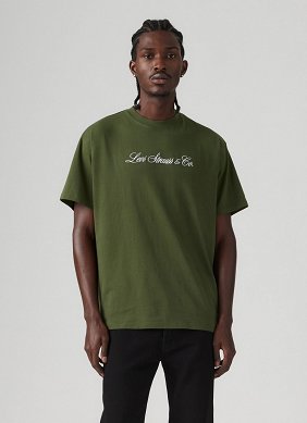 Koszulka Męska Levi`s® Graphic Vintage Fit Tee Bri Levis Script Kombu Green 87373-0327
