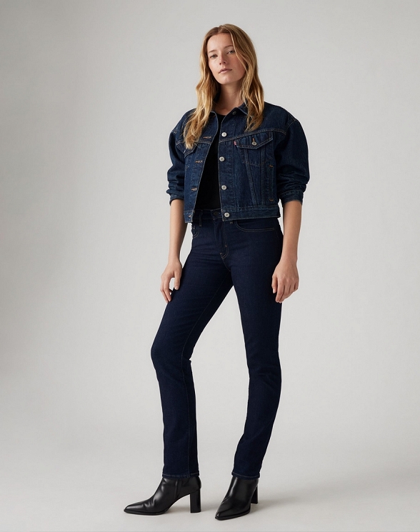 Spodnie Damskie Levi`s® 724™ High Rise Straight Jeans Dark Indigo Rinse 18883-0227