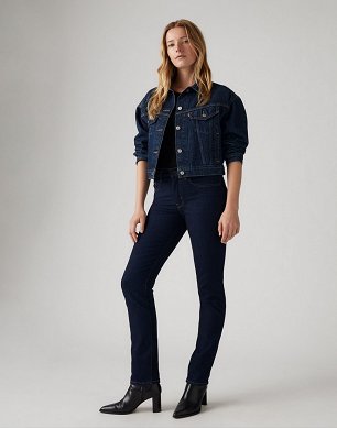 Spodnie Damskie Levi`s® 724™ High Rise Straight Jeans Dark Indigo Rinse 18883-0227