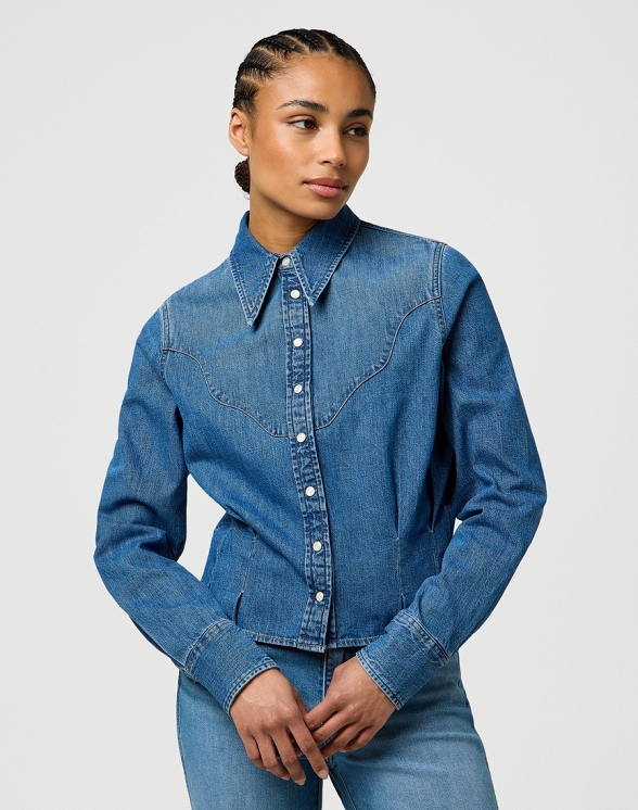 Koszula Damska Wrangler Femme Peplum Shirt Light Hand 112370782