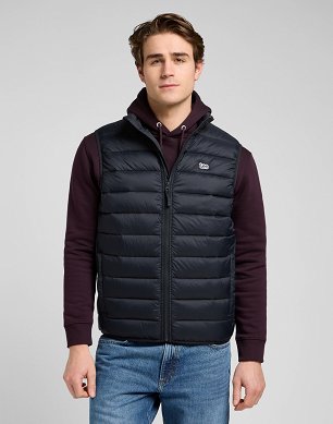 Kamizelka Męska Lee Stand Collar Puffer Vest Black 112370535