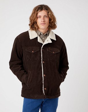 Kurtka Męska Wrangler Wrange Sherpa Jacket Delicioso Brow W445AHH38