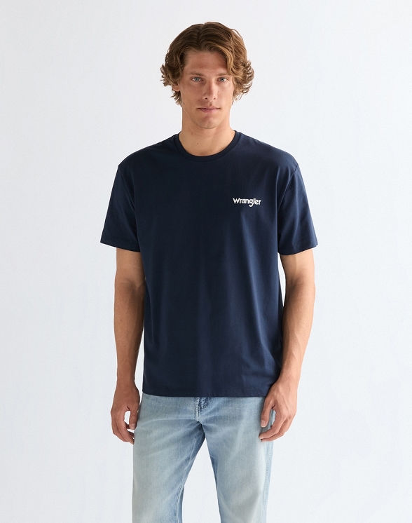 Koszulka Męska Wrangler Vintage Tee Navy 112378005