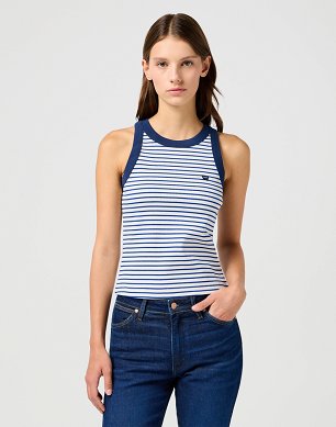 Koszulka Damska Wrangler Ringer Tank Mazarine Blue 112362567