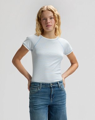 Koszulka Damska Lee Baby Tee Halogen Stripe 112376986