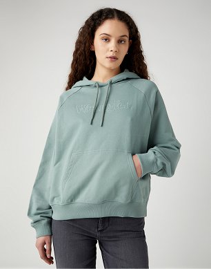 Bluza Damska Wrangler Relaxed Hoodie Light Matcha W6Z6IQG62