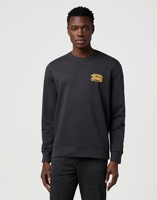 Bluza Męska Wrangler Americana Crew Faded Black 112371648